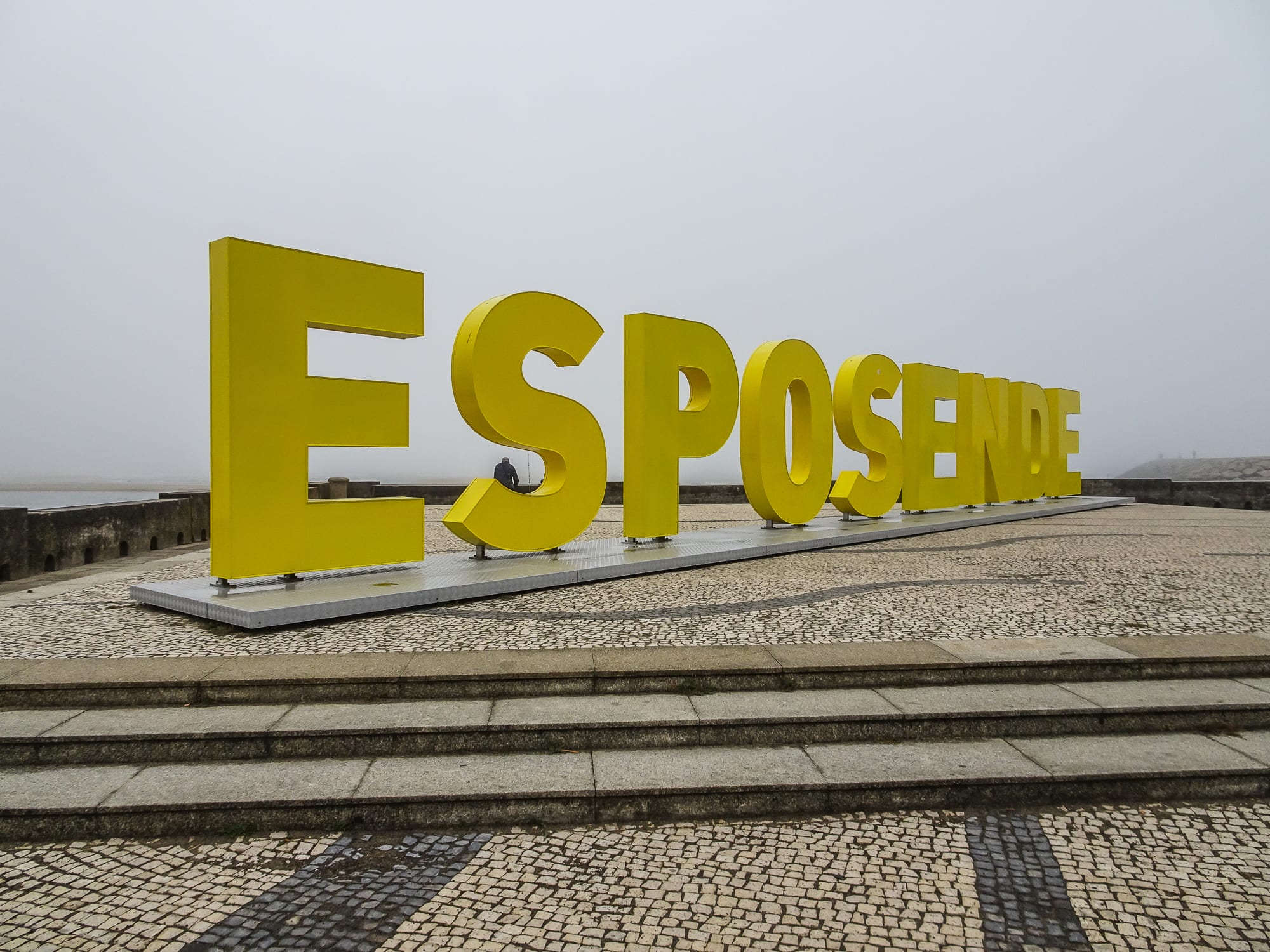 ESPOSENDE Schriftzug am Jakobsweg Portugal