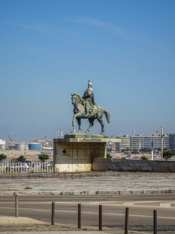 The Equestrian Statue Of John VI in Matosihos am Jakobsweg Portugal