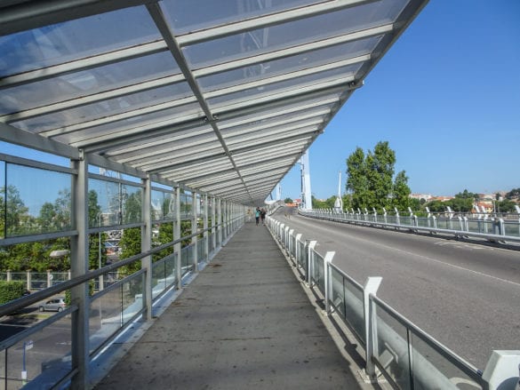 Brücke "Ponte móvel de Leça" in Matosinhos am Jakobsweg Portuga