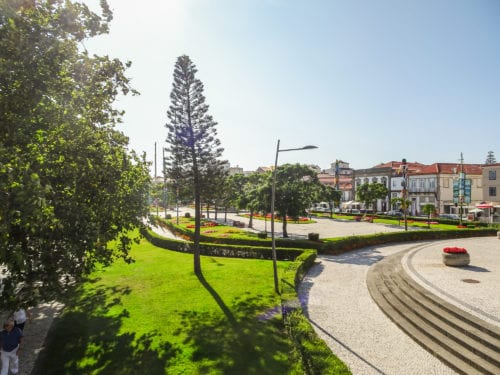 Praça da Republica in Vila do Conde am Jakobsweg Portugal
