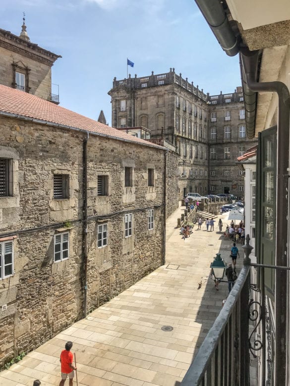 Ausblick vom Hostel Santiago KM-0 in Santiago de Compostela